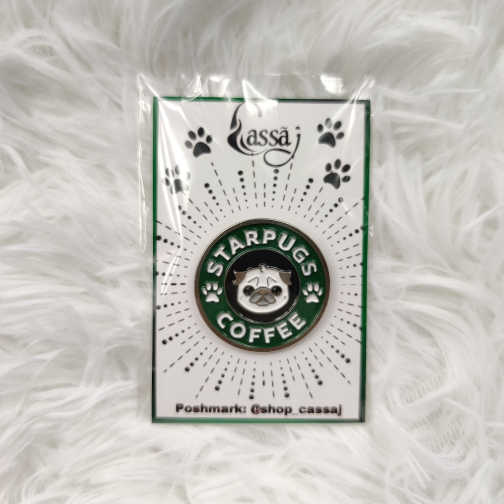 2/$20 StarPugs Coffee Starbucks Themed Enamel Pin - Picture 4 of 5